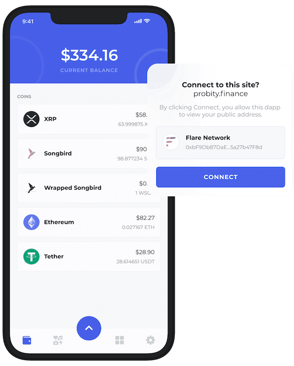 Screenshot from the Bifrost Wallet mobile application.